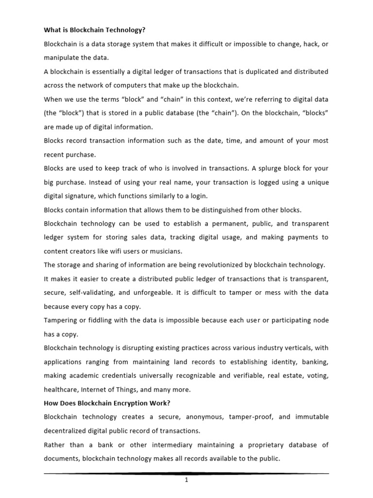 Understanding Blockchain Technology | PDF | Artificial Intelligence ...