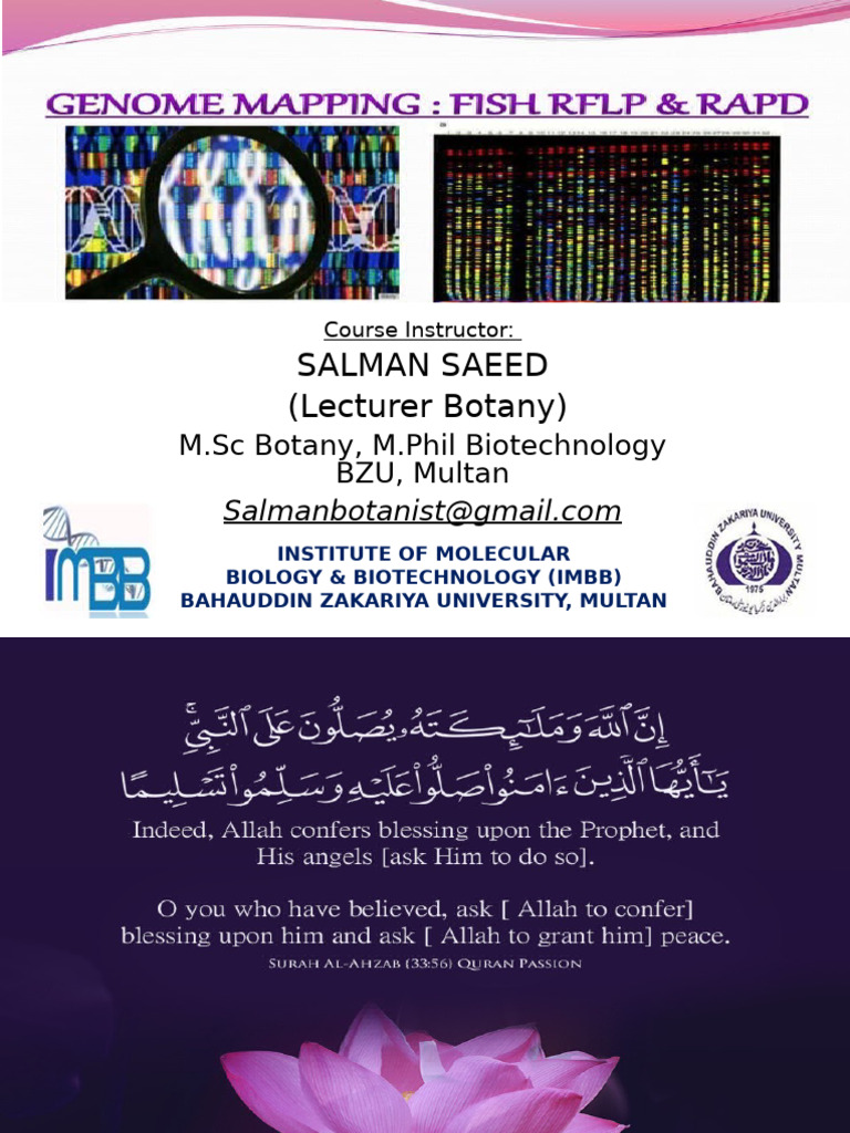 Genome Mapping by Salman Saeed | PDF