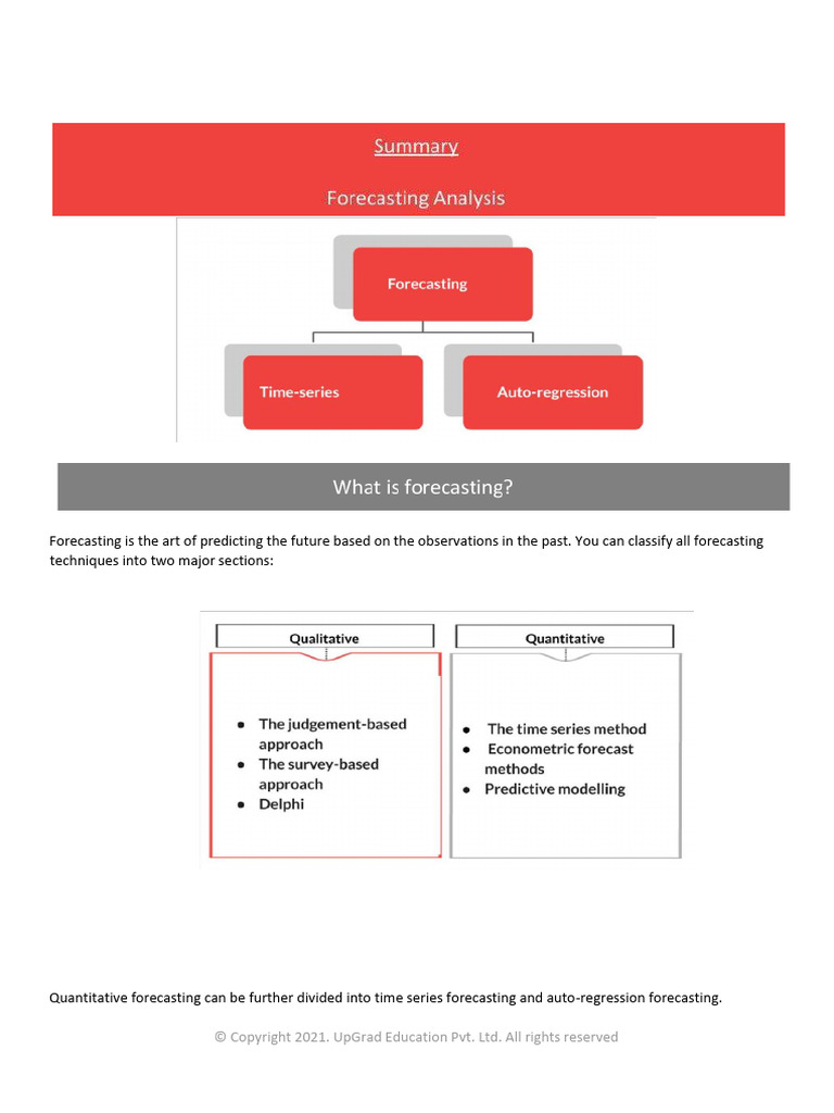 Summary+Document+ +forecasting | PDF | Time Series | Copyright