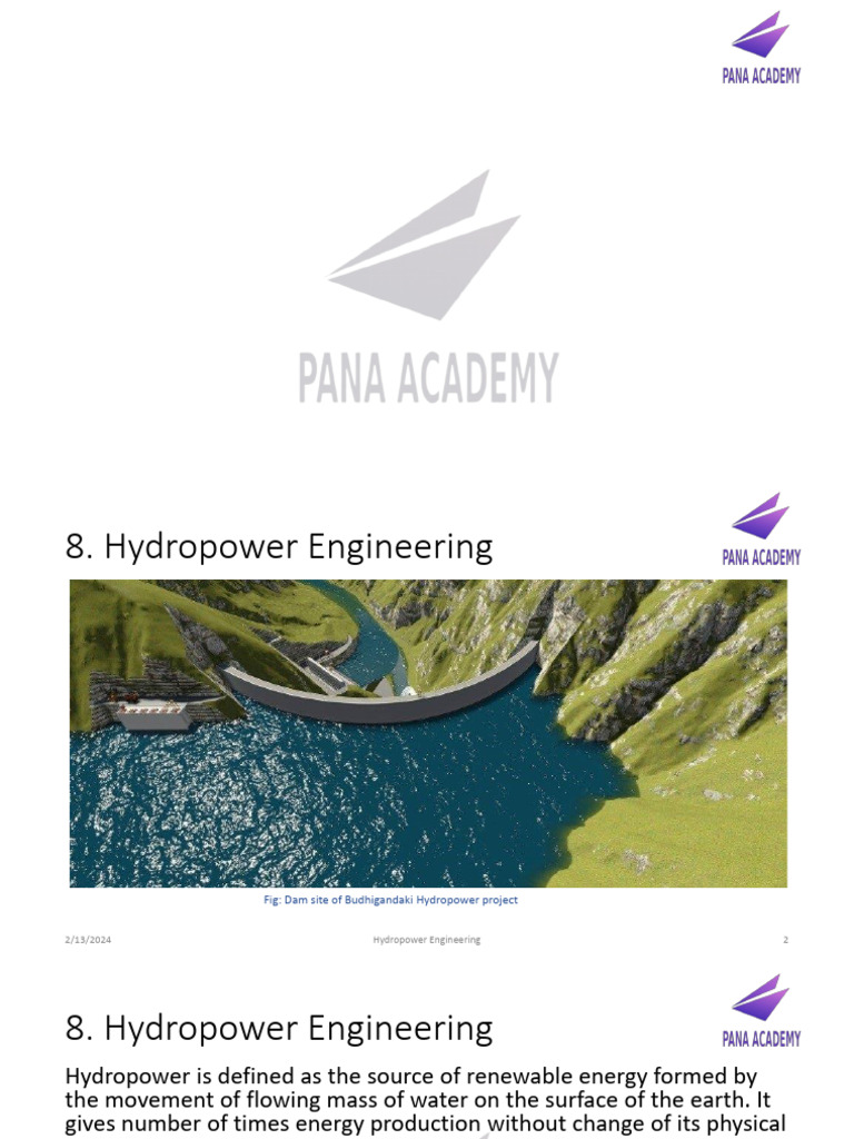 8 1 Hydropower Engineering Updated Pdf Hydroelectricity Energy