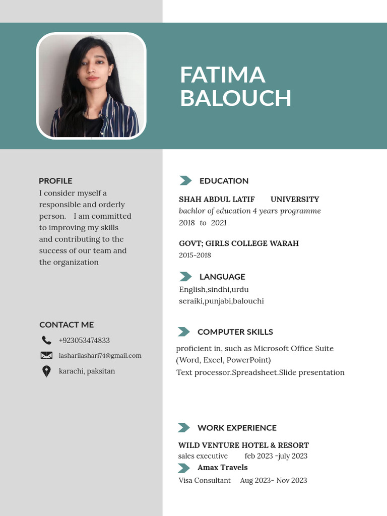 CVFatima Baloch | PDF
