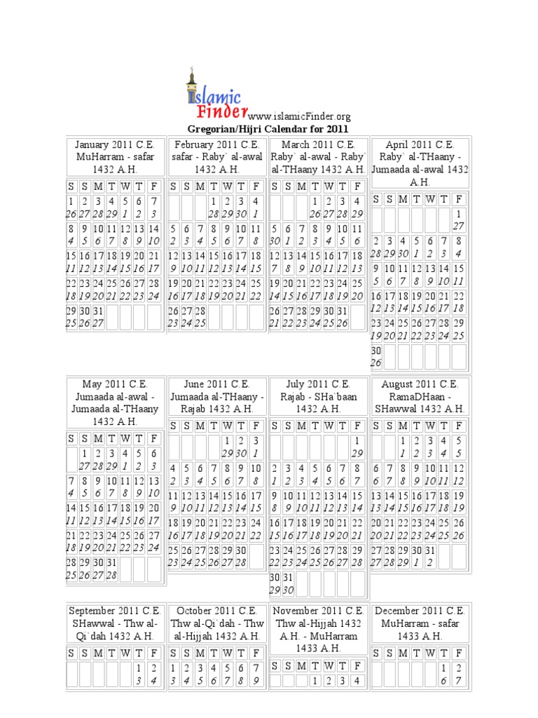 Arabic Calender | PDF