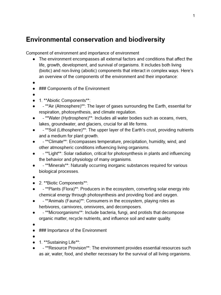 Environmental Conservation Principles Explained | PDF | Carbon ...