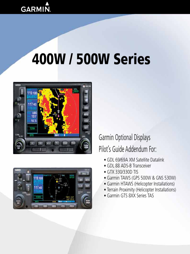 Garmin GNS500W Pilots Guide | PDF | Transponder (Aeronautics) | Aircraft