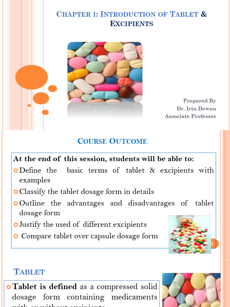 Overview of Tablet Dosage Forms | PDF | Tablet (Pharmacy) | Deformation ...