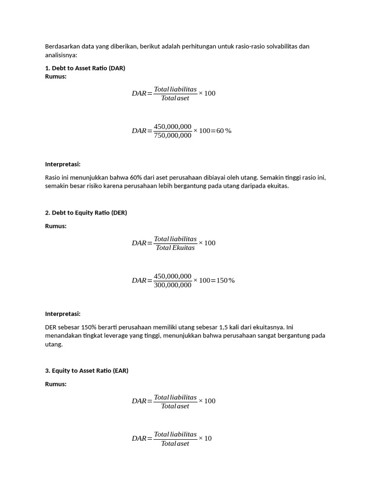 Analisis Rasio Solvabilitas Perusahaan ABC | PDF