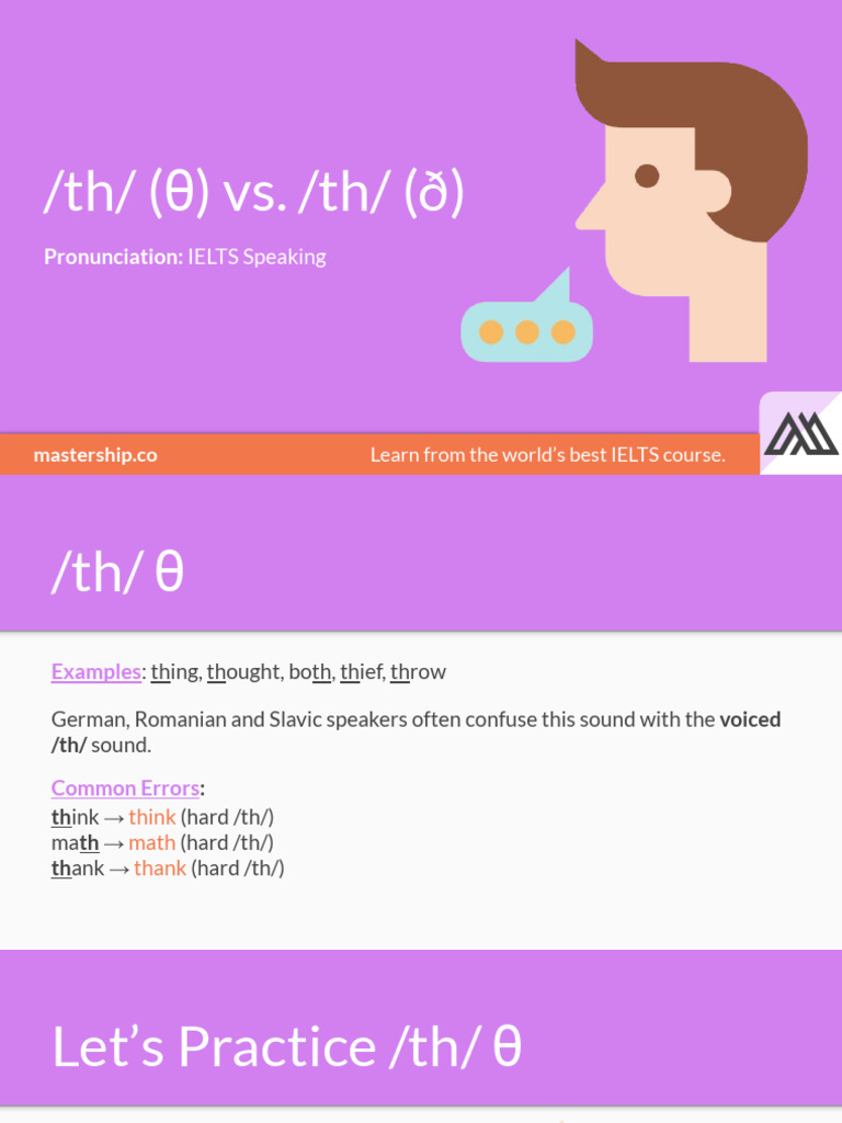 Mastering /th/ Sounds in IELTS Speaking | PDF