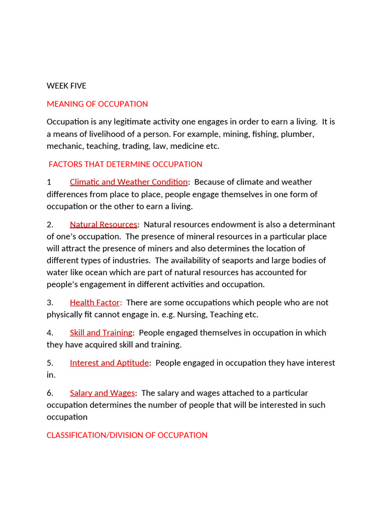 Classification of Business Occupations | PDF | Mining | Economies