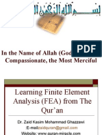 Learning Finite Element Analysis (FEA) from The Qur'an