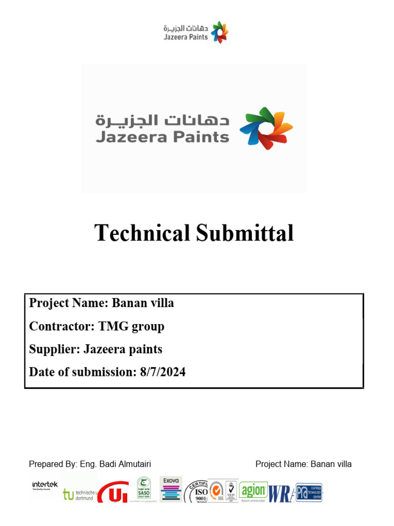 Technical Submittal for Banan projects interior | PDF | Concrete | Paint