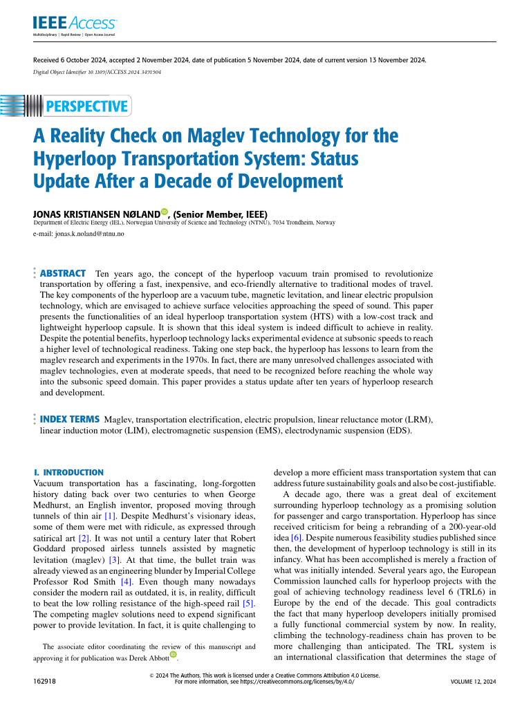 Hyperloop Reality Check 1731405854 | PDF | Hyperloop | Propulsion