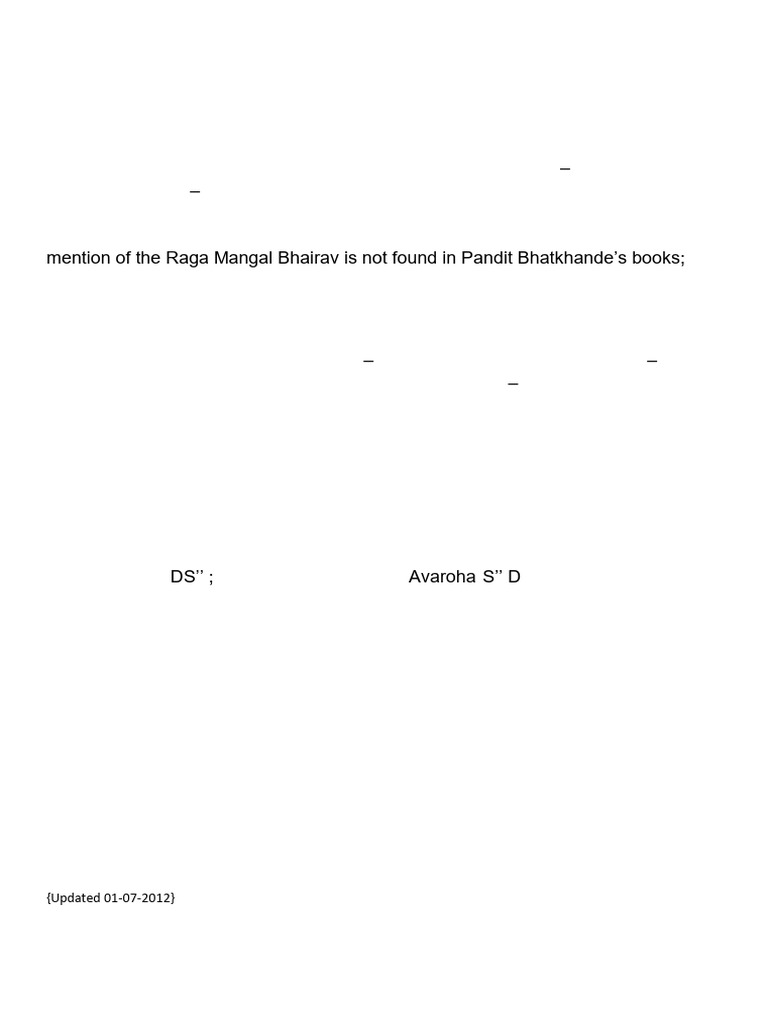 July2012 - Raga of The Month | PDF