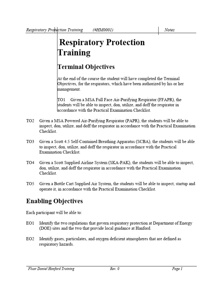 PAPR Respirator Training Overview | PDF | Particulates ...
