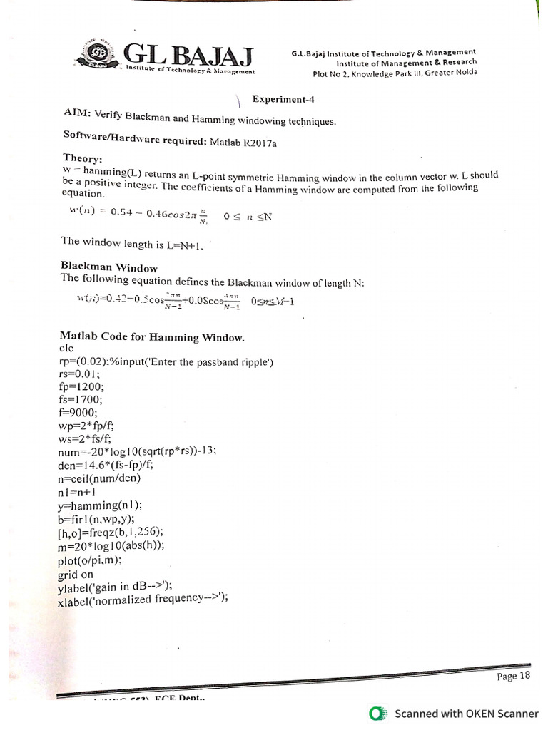 DSP EXP 4 and 5 | PDF