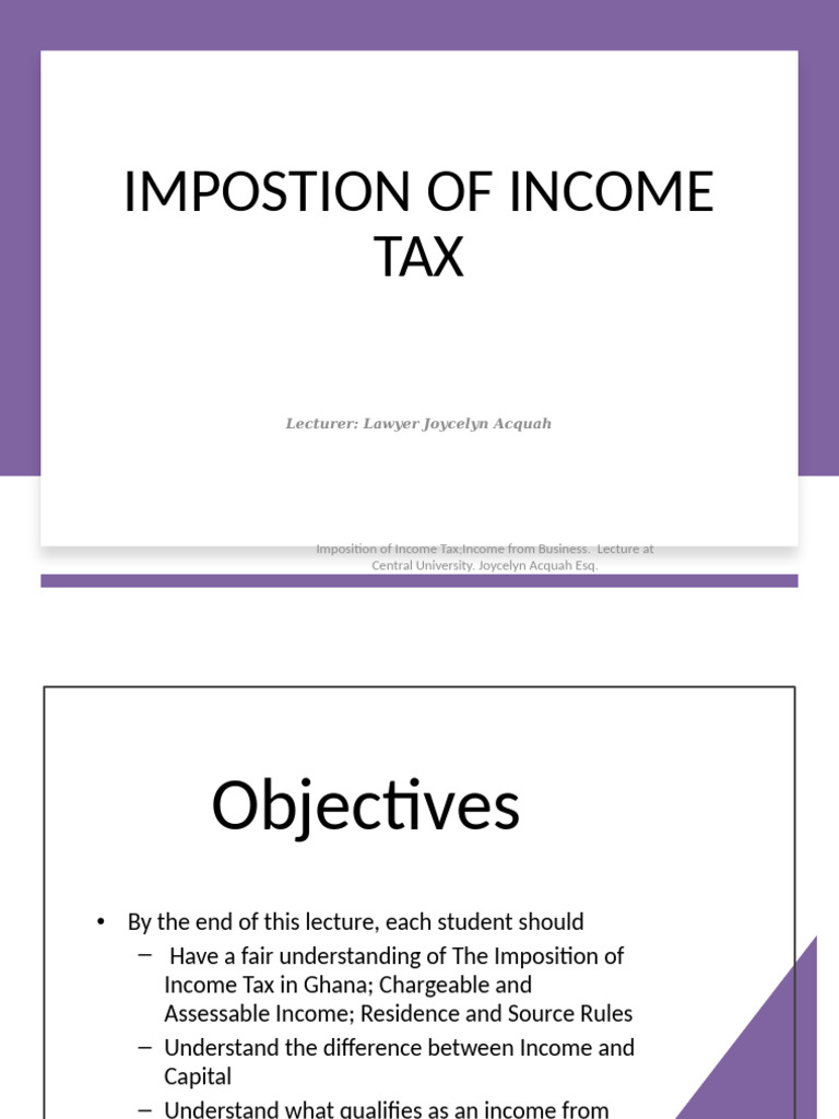 Week 3 Imposition of Income Tax, Business Income | PDF | Cost Of Living ...