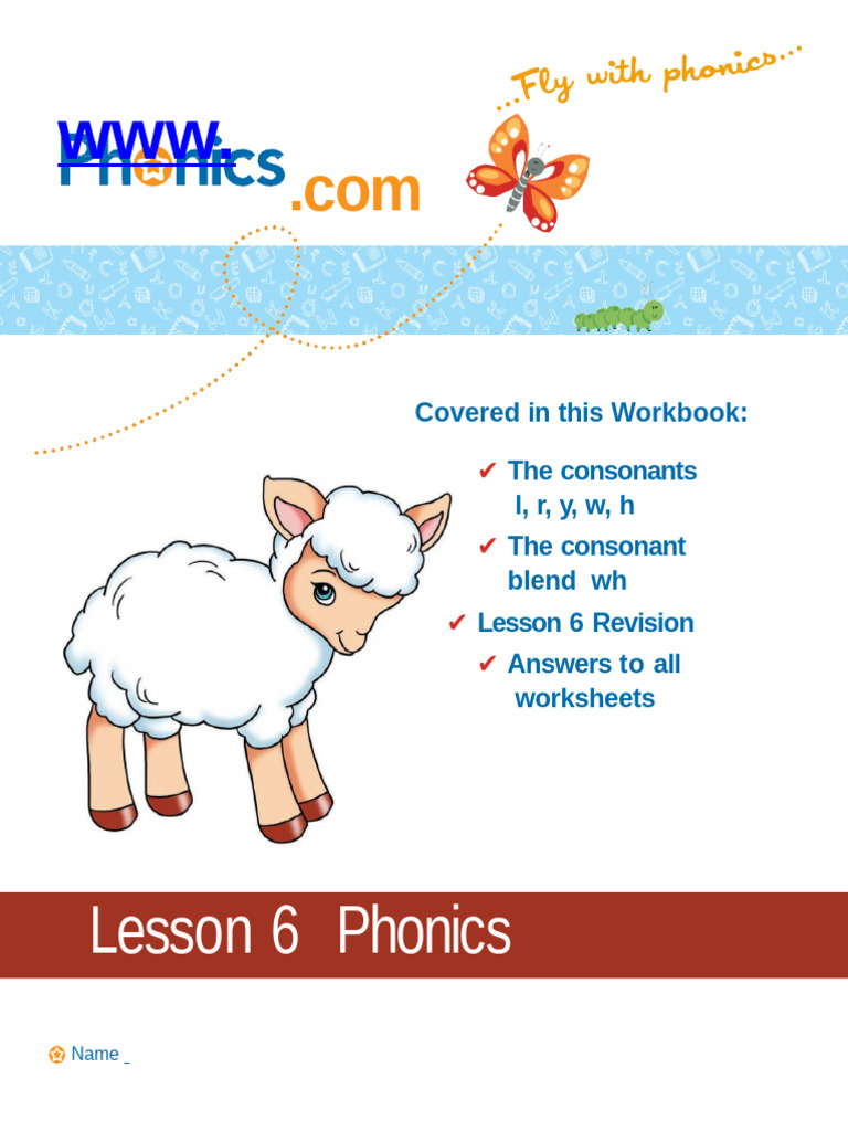 Lesson 6 Phonics Workbook Activities | PDF