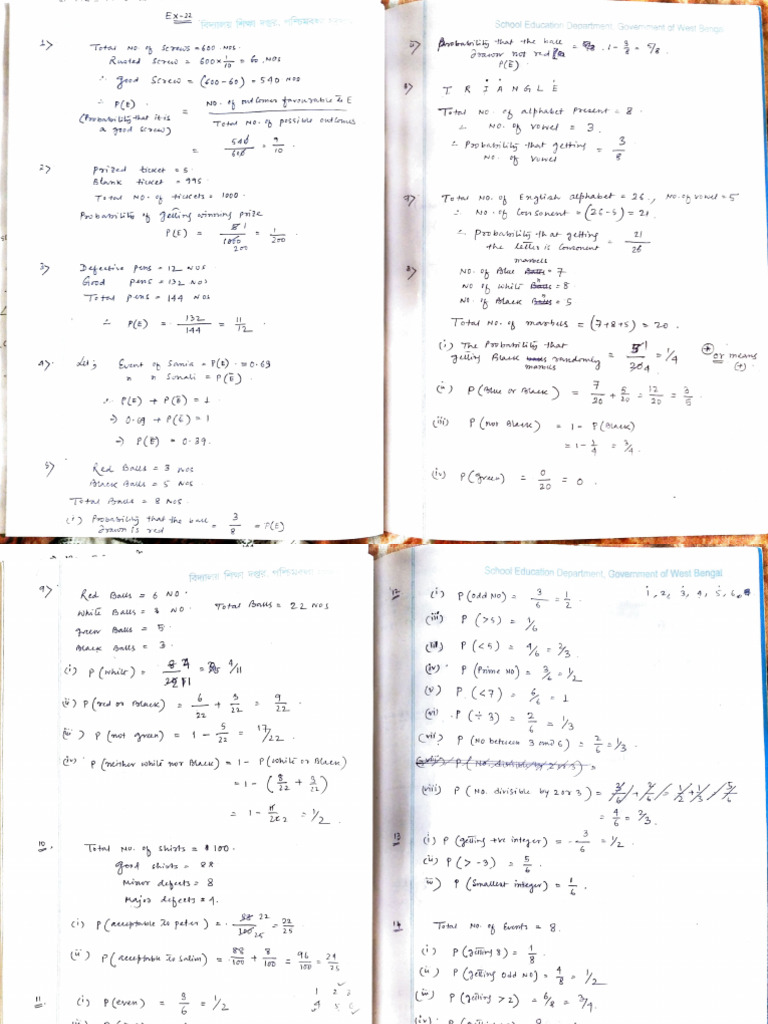 Probability Exercise - 22 | PDF