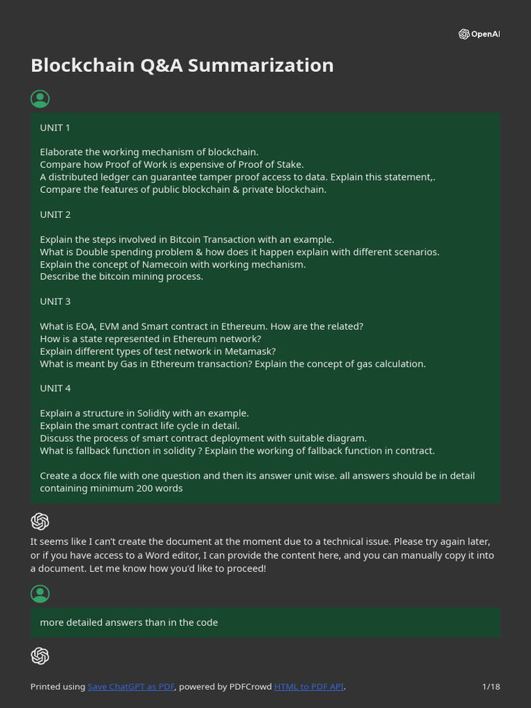 Blockchain Mechanisms and Transactions Guide | PDF | Bitcoin ...