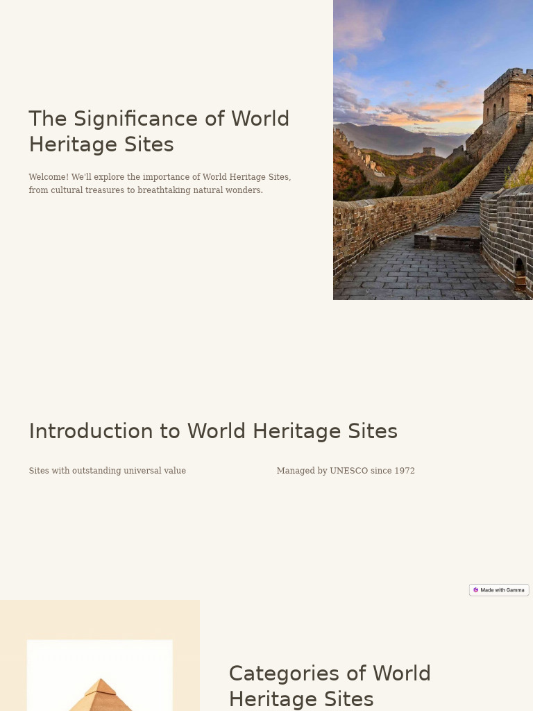 The Significance of World Heritage Sites | PDF | World Heritage Site