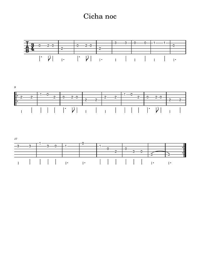 Cicha Noc Tab | PDF