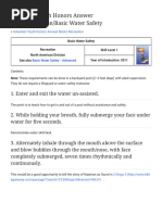 Basic Water Safety Honor Pdf Swimming