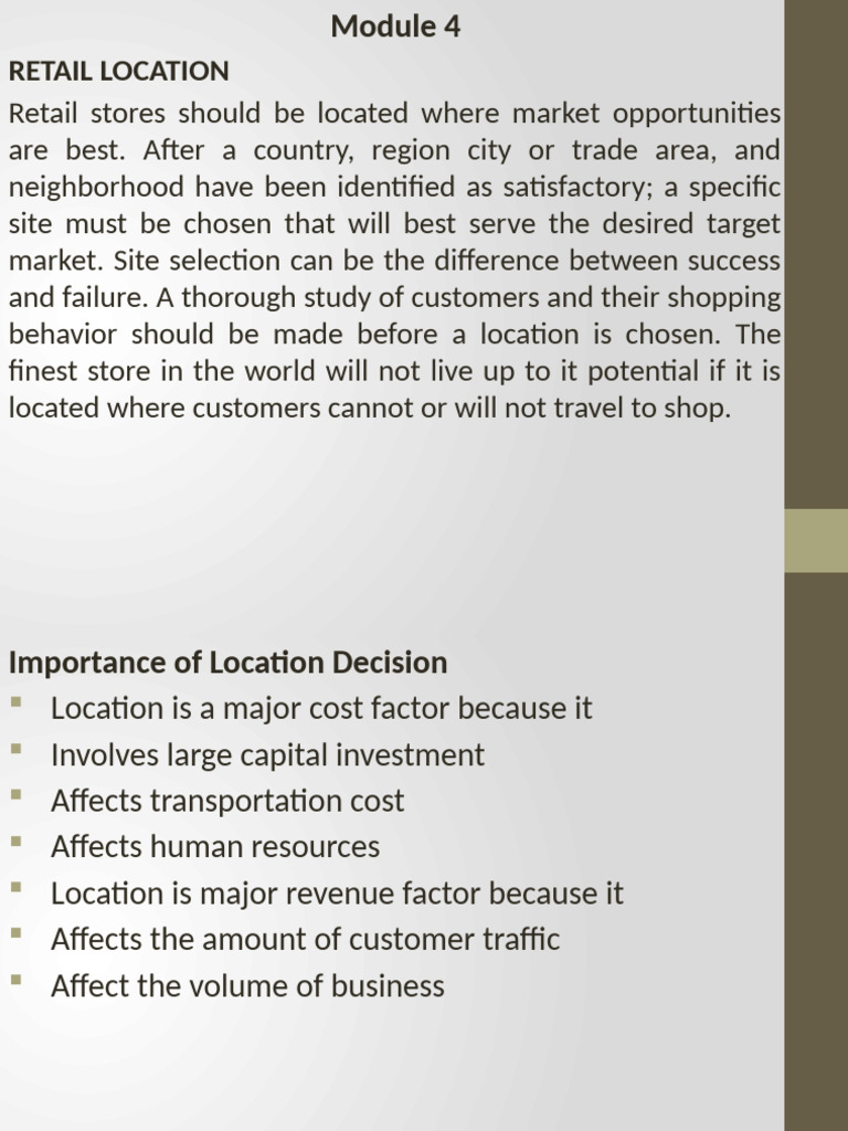 MOdule 4 | PDF | Retail | Merchandising
