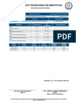 Instituto Tecnológico de Minatitlán: No. Control S.E.P. Nombre Del Alumno Semestre Periodo Escolar