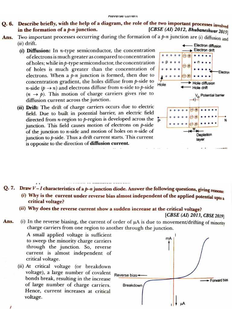 Semiconductors Imp Ques | PDF