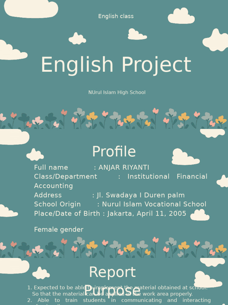 English Project Report: Anjar Riyanti | PDF