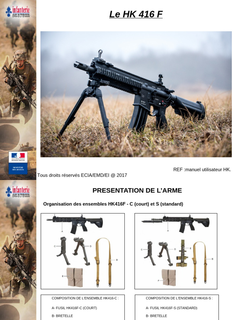 Fiche Technique du HK 416 F | PDF | Fusil | Chargeur (Armes à feu)