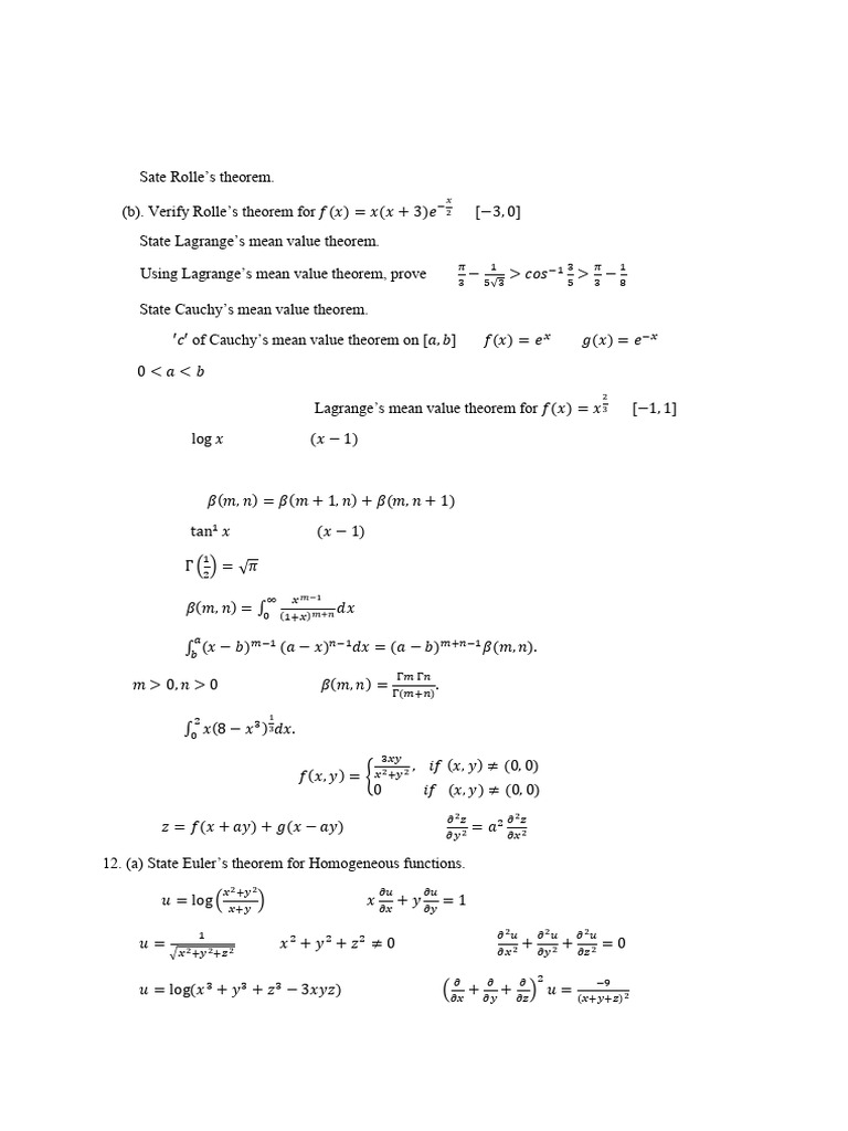 M&C Questions for MID 2 Exam | PDF | Geometry | Mathematics