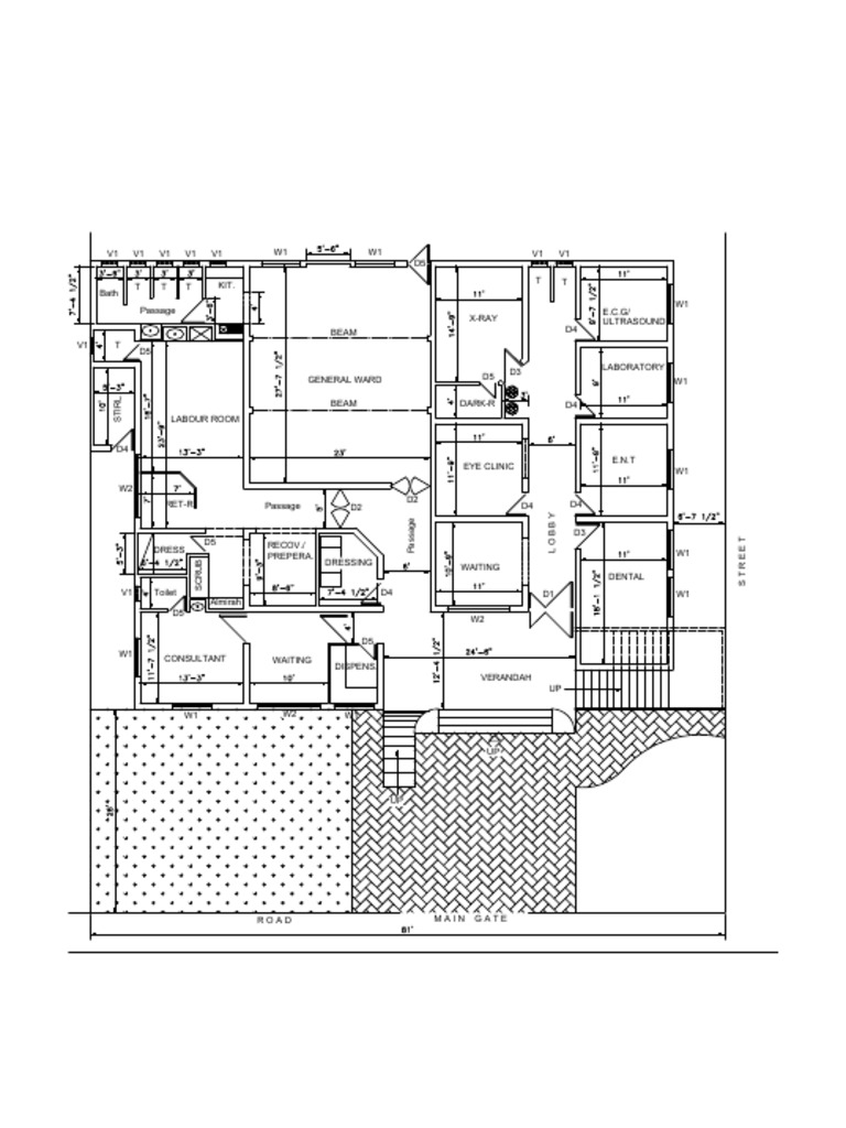 Hospital Floor Plan Layout | PDF