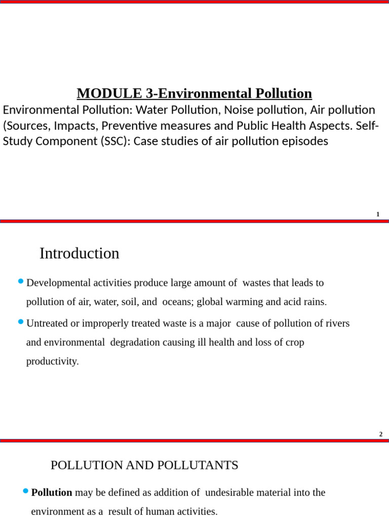Environmental Pollution Overview | PDF | Pollution | Particulates