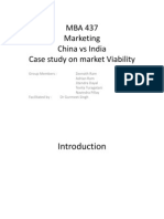 MBA 437 Case Study on Market Viability in China vs India