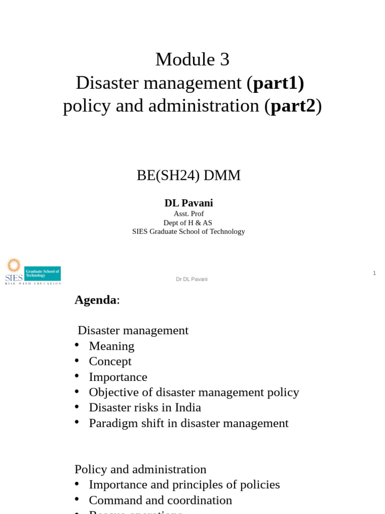 DMM Mod3 | PDF | Emergency Management | Safety