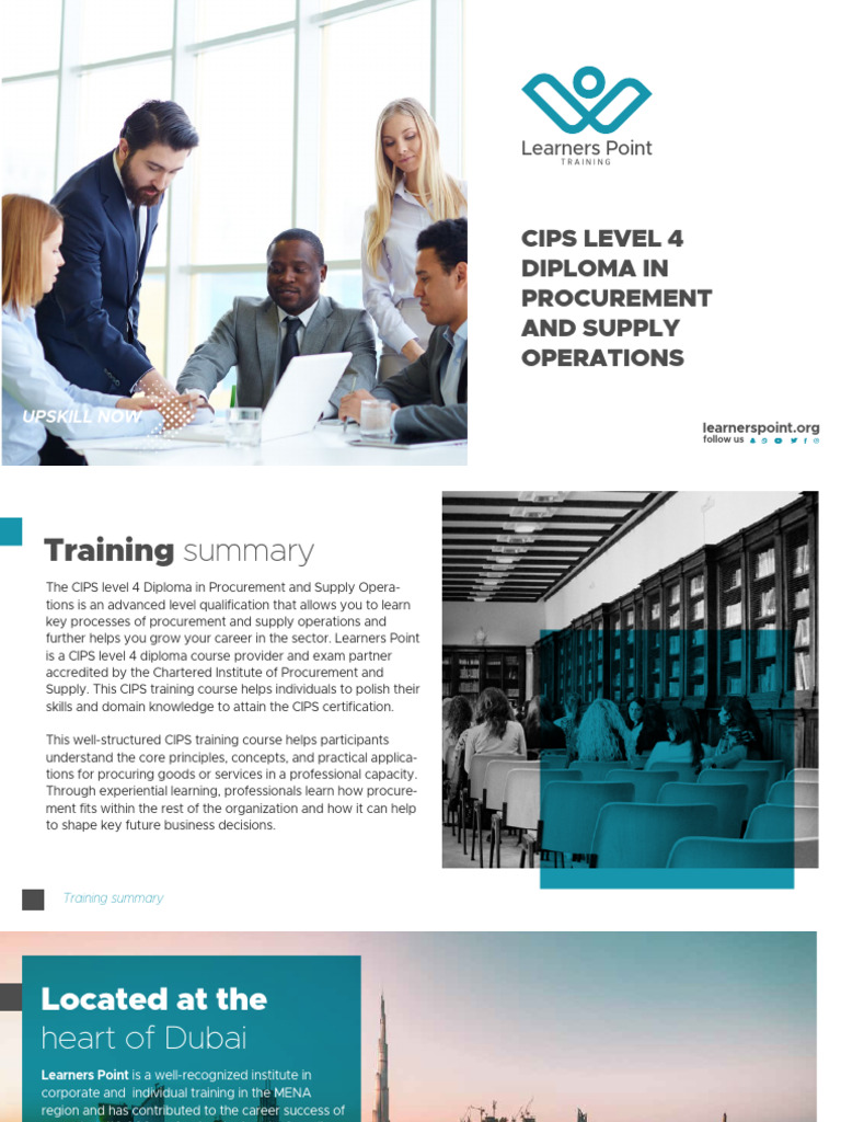 CIPS Level 4 Diploma in Procurement | PDF | Procurement | Certification