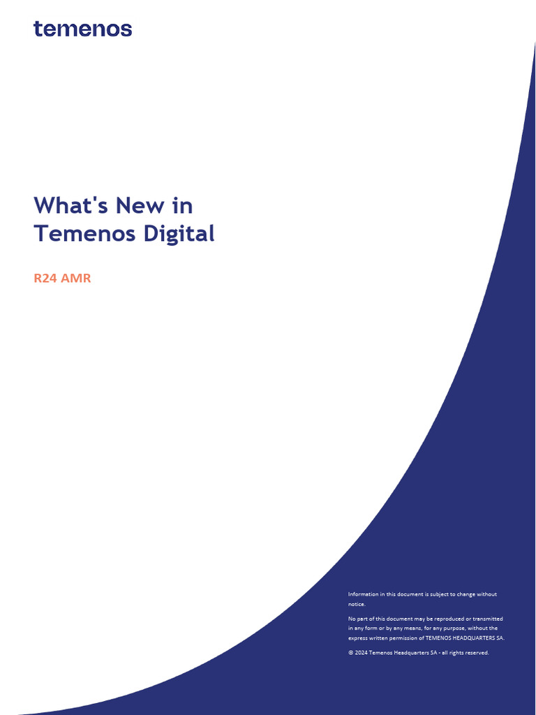 Enhancements in Temenos Digital R24 | PDF | Accounts Payable | Mortgages