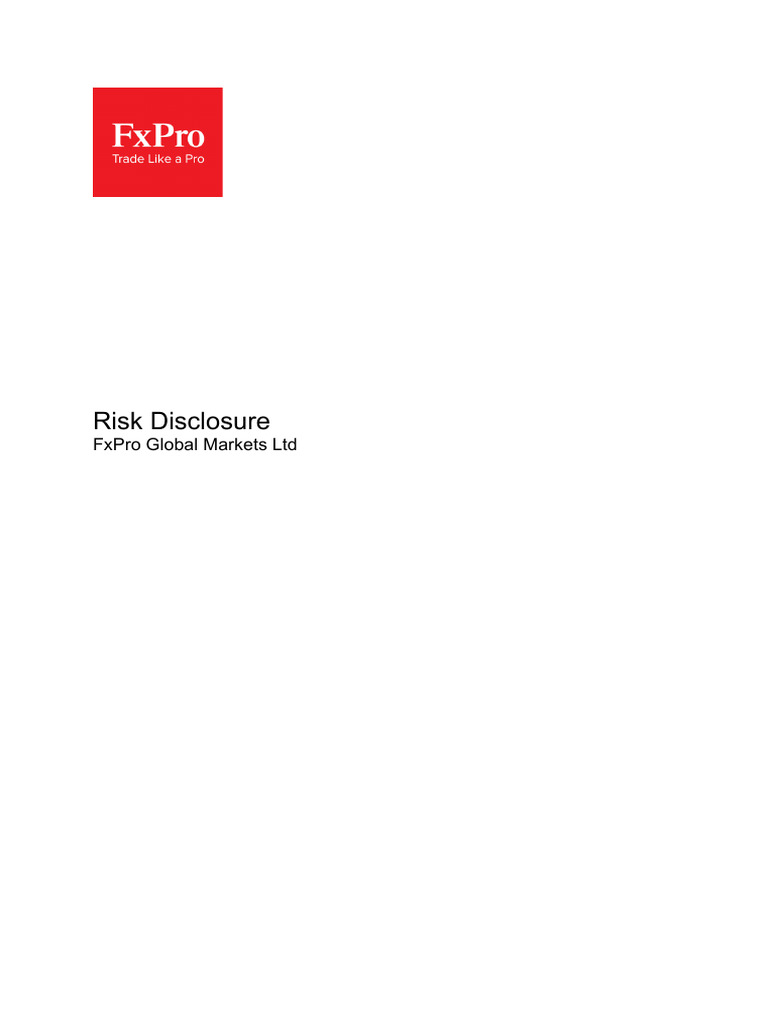 FxPro Risk Disclosure for Traders | PDF | Contract For Difference ...