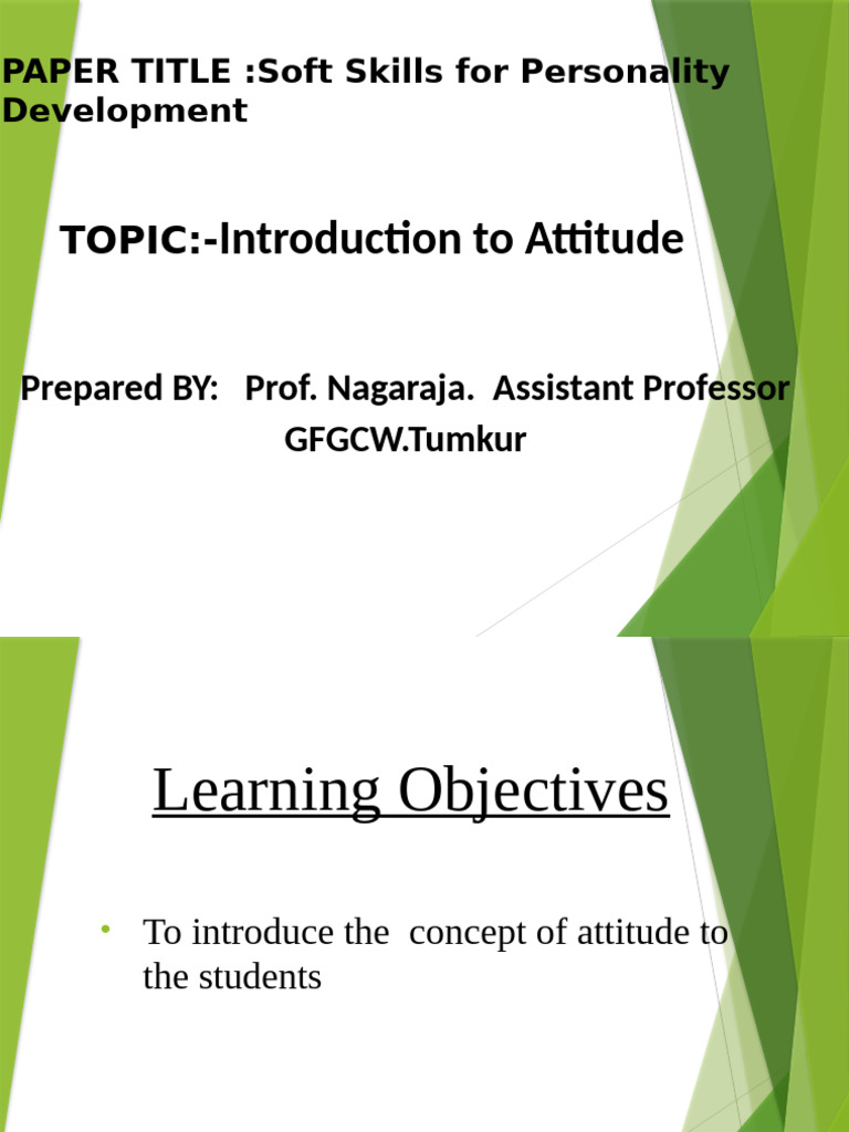 Attitude Ppt Pdf Attitude Psychology Mind