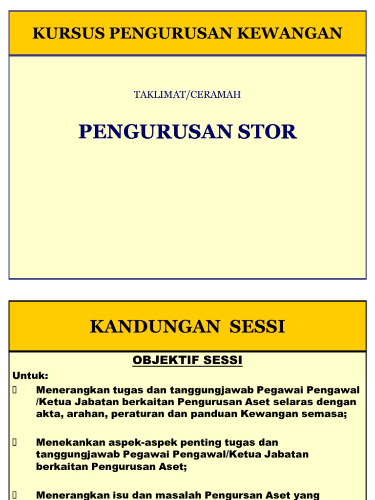 6000 Pengurusan Stor Pdf