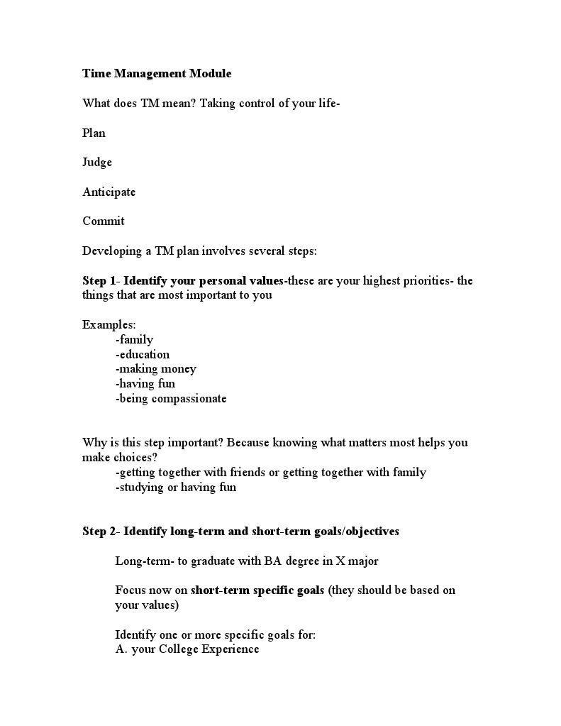Time Management | PDF | Business | Self-Improvement