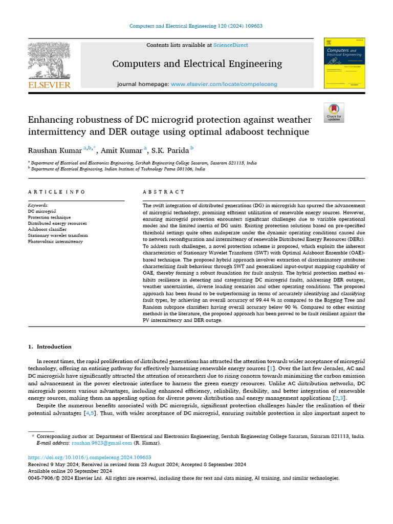 DC Microgrid Protection Enhancement | PDF | Wavelet | Distributed ...