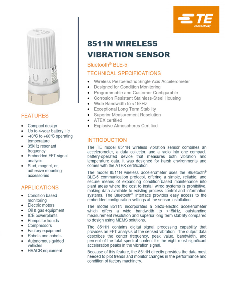 200g ENG - DS - 8511N - A2 Wireless Sensor | PDF | Bluetooth | Computer ...