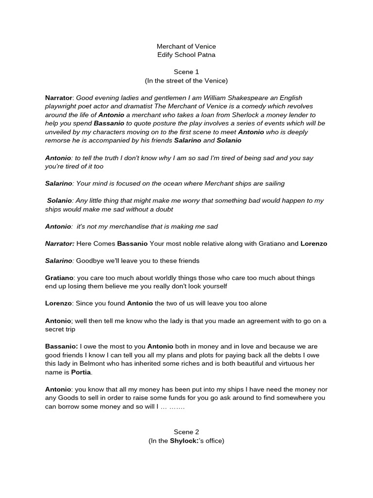 Merchant of Venice (Updated) | PDF | The Merchant Of Venice | Shylock