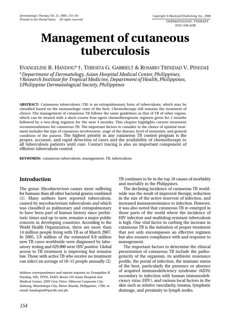 TB Cutis 3 | PDF | Tuberculosis | Antimicrobial Resistance