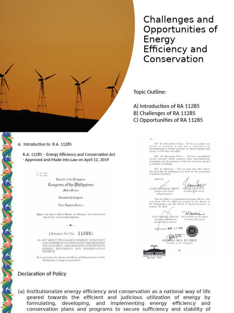 4 Challenges and Opportunities of Energy Efficiency and Conservation ...