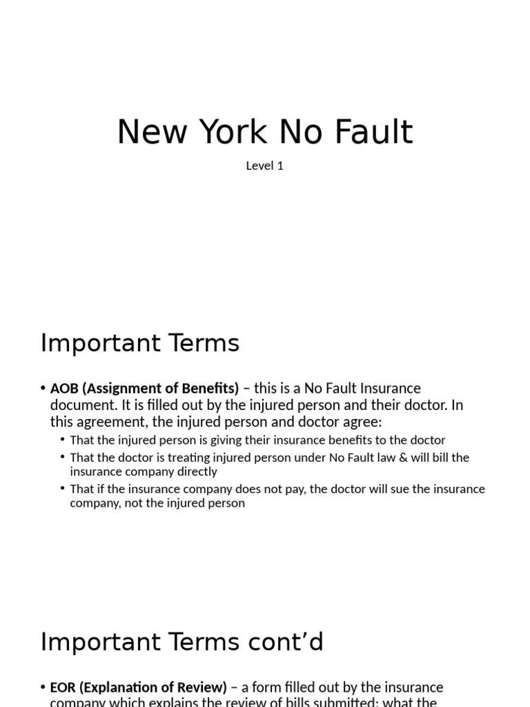 Understanding New York No Fault Insurance | PDF | Arbitration | Insurance