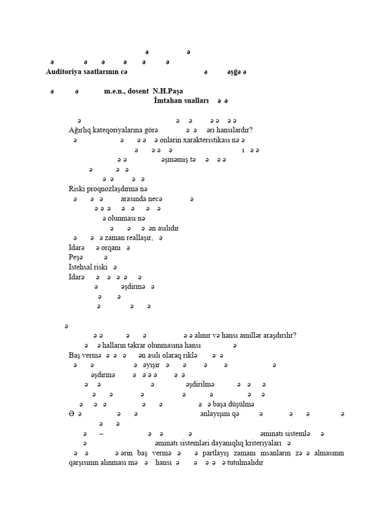 %C4%B0mtahan suallar%C4%B1_RT v%C9%99 %C4%B0O | PDF