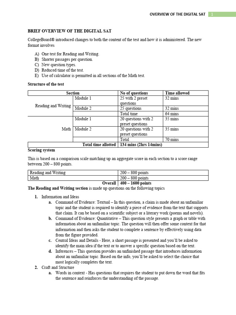 About SAT (RW & Math) | PDF | Equations | Verb