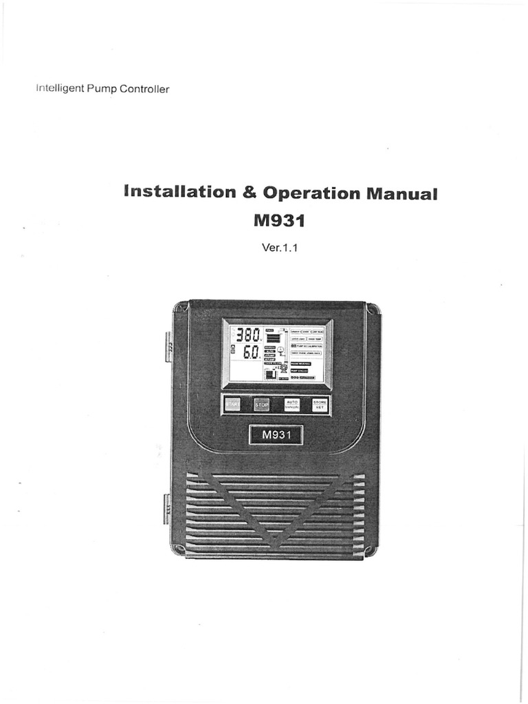 Pump Control Panel Manual Eng | PDF